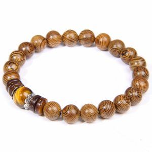 Wood Bracelet,Wenge Wood Bracelet,Good Luck Bracelet,Wooden Beaded Bracelet